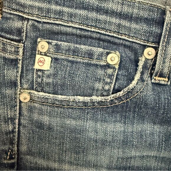 AG Adriano Goldschmied Stilt Crop Cigarette Jeans Women’s Blue Denim - Picture 4 of 10